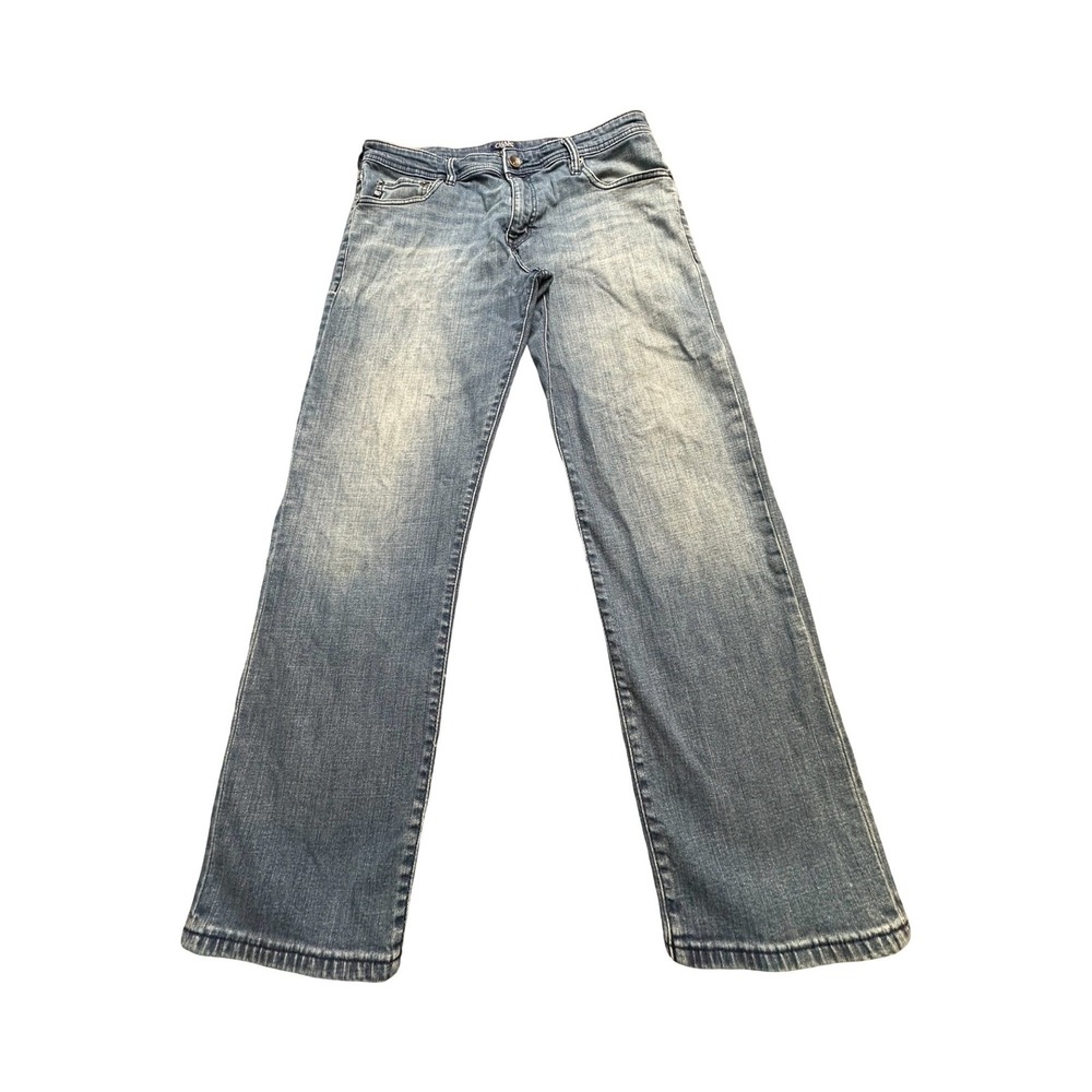 Chaps Jeans Mens 36x32 Blue Slim Straight Cotton Blend Denim Western
